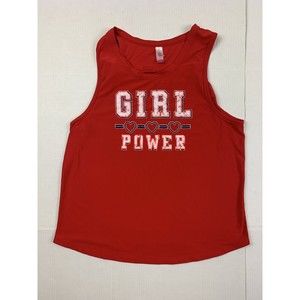 No Boundaries Women Top XL Red Girls Power Graphic Sleeveless Tank Open Back